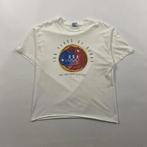 1996 Olympic Games white and red cotton tee sportswear